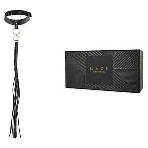 Zgarda cu Lesa Maze Tassel Choker Negru Thumb 4