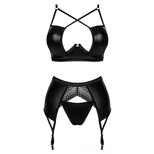 Set Obsessive Norides 3 Piese Negru M-L Thumb 2