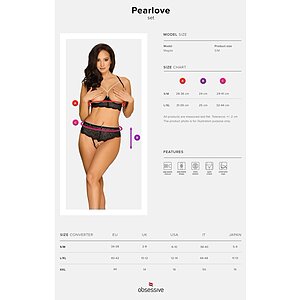 Set Obsessive Pearlove Negru XS-S Thumb 4