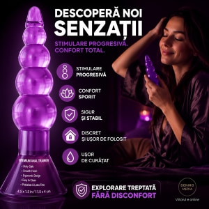 Plug Anal Riders Debra — Șir De Bile, Mov Discret Thumb 2