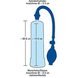 Pompă Penis Pentru Mărire Albastru Thumb 3