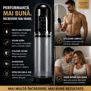 Pompă Penis X-MEN Electric Negru Thumb 6