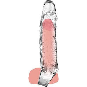 Prelungitor Penis De Mărime Medie Transparent Thumb 2