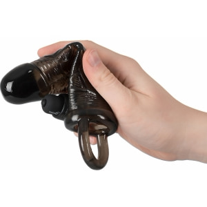Prelungitor Penis Vibrator Regular Fit Negru Thumb 6