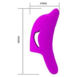 Pretty Love Delphini Vibrator De Deget 10 Funcții Mov Discret Thumb 1
