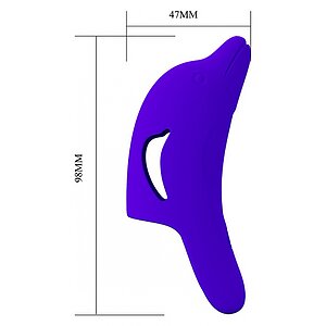 Pretty Love Delphini – Vibrator De Deget 10 Moduri, Compact Albastru Thumb 1