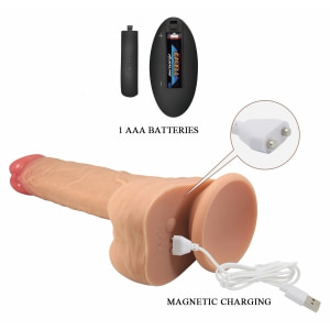 Pretty Love Jonathan – Vibrator Realist 21 cm, 3+3 Funcții Thumb 9