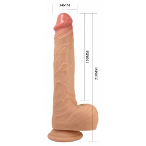Pretty Love Jonathan – Vibrator Realist 21 cm, 3+3 Funcții Thumb 5