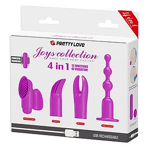 Set Vibratoare Pretty Love Joy Collection 4 în 1 Mov Thumb 1