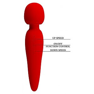 Pretty Love Meredith — Wand 7 Moduri, 21.5 cm, Roșu Thumb 6