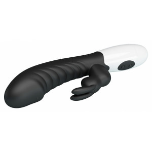 Pretty Love Naughty Bunny – Dublu Stimulator, 30 Moduri Negru Thumb 1