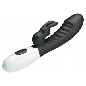 Pretty Love Naughty Bunny – Dublu Stimulator, 30 Moduri Negru Thumb 3