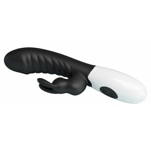 Pretty Love Naughty Bunny – Dublu Stimulator, 30 Moduri Negru Thumb 4