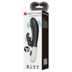 Pretty Love Naughty Bunny – Dublu Stimulator, 30 Moduri Negru Thumb 9