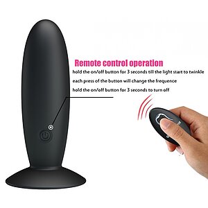 Anal Plug Love Remote Control Vibrating Negru Thumb 4