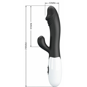 Pretty Love Snappy Black — Iepuraș Dual, 30 Moduri Negru Thumb 6