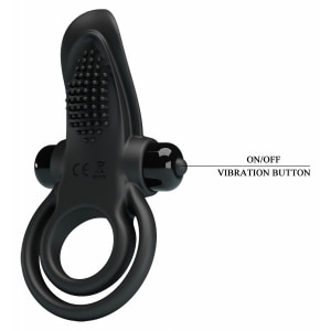 Pretty Love Vibrant Penis Ring Negru Thumb 5