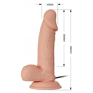Pretty Love Zebulon — Vibrator Realist 19,4 cm cu Ventuză Thumb 8