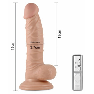 Real Extreme Vibrator 19 cm cu Ventuză Puternică Thumb 3