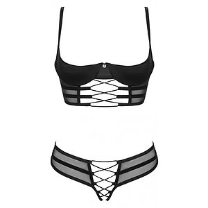 Set Obsessive Roxelia Decupat Negru M-L Thumb 2