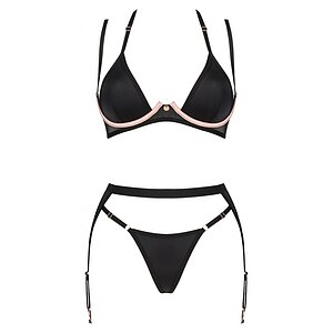 Set Obsessive 3 Piese Selinne Negru M-L Thumb 2
