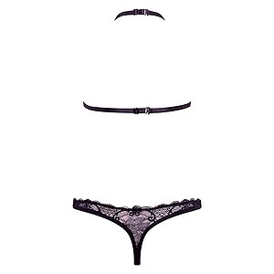 Set Barely Bare Dual Strap Panty Bralette Negru S-L Thumb 4