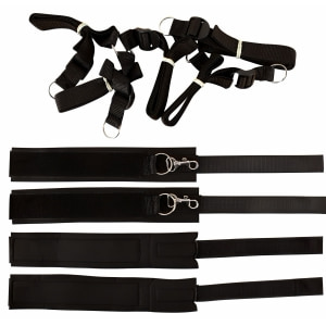Set Cătușe Fetish Wraparound Mattress Negru Thumb 3