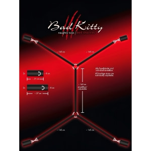 Set Cătușe Mâini Și Glezne Bed Shackles Negru Thumb 3