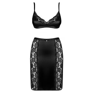 Set Fustă Și Sutien Obsessive Blăniță Negru L-XL Thumb 2