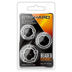 Set Inele Stay Hard Beaded Transparent Thumb 1