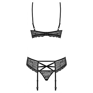 Set Lenjerie Intimă Obsessive 818-SEG Negru S-M Thumb 3