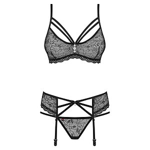 Set Lenjerie Intimă Obsessive 818-SEG Negru S-M Thumb 2