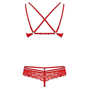 Set Obsessive 860-SET Roșu S-M Thumb 3