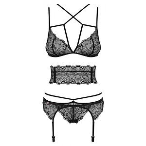 Set Obsessive Frivolla Negru S-M Thumb 2
