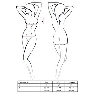 Set Passion Candace Alb 2XL-3XL Thumb 1