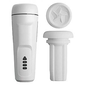 Masturbator Sienna Cu Vibrații Voce Și Sucțiune Alb Thumb 9