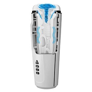 Masturbator Sienna Cu Vibrații Voce Și Sucțiune Alb Thumb 3