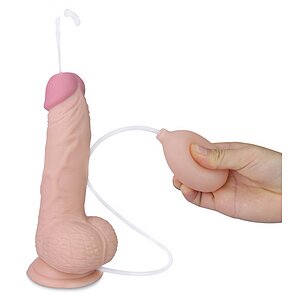 Dildo Soft Cu Ejaculare Și Testicule 20cm Thumb 1