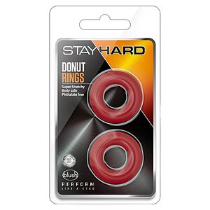 Inel Penis Stay Hard Donut Rosu Thumb 1