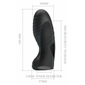 Stimulator Cu Vibrații Clitoris Pretty Love Alan Negru Thumb 5