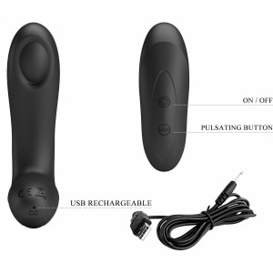 Stimulator Prostată Pretty Love Archenemy App Negru Thumb 7