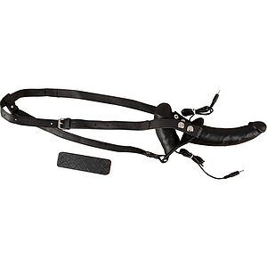Strap On Cu Vibrații Double Thruster Negru Thumb 2