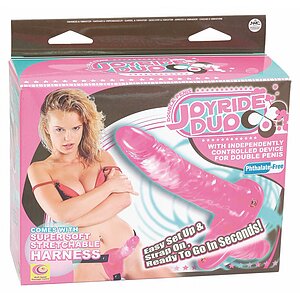 Strap-on Dublu Pentru Femei Joyride Roz Thumb 1