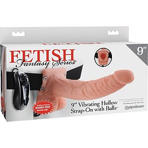 Strap-on Fetish Fantasy 24cm cu Vibrații Thumb 3