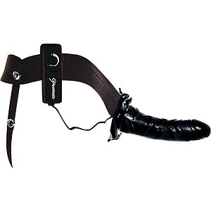 Strap On Vibrații Hollow For Him Or Her Negru Thumb 3