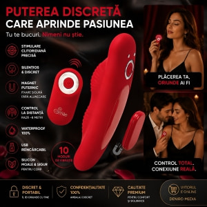 Sweet Smile Vibrator Pentru Chiloți: 10 Moduri, Reîncărcabil Roșu Thumb 8