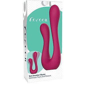 Sync Sensation – Vibrator Dublu, 2 Motoare, 7 Moduri Roz Thumb 6