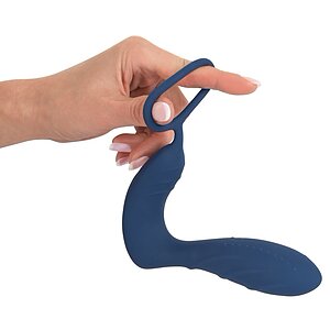 Vibrating Prostate Plug With Ring Albastru Thumb 5