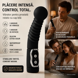 Vibrator Bărbați Pentru Prostată Twister Negru Thumb 8