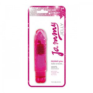 Vibrator Jammy Jelly Gleamy Glitter 13.5cm Roz Thumb 1